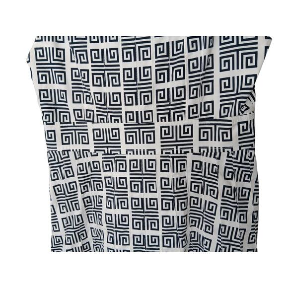 Tory Burch Dress Sz 4 Black White Geometric Print Sleeveless Cotton - Picture 12 of 16